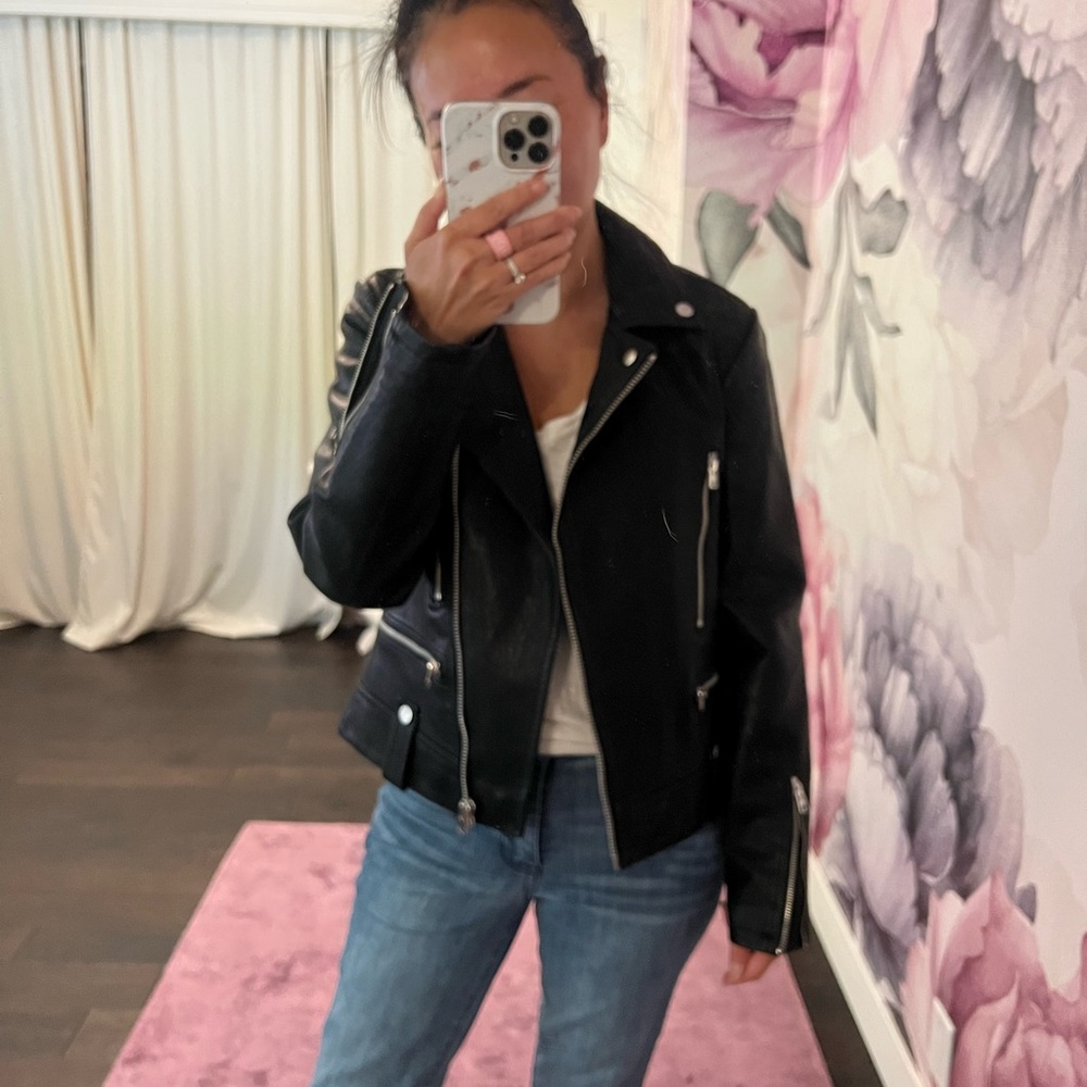 Nordstrom Topshop Faux Leather Motorcycle Jacket